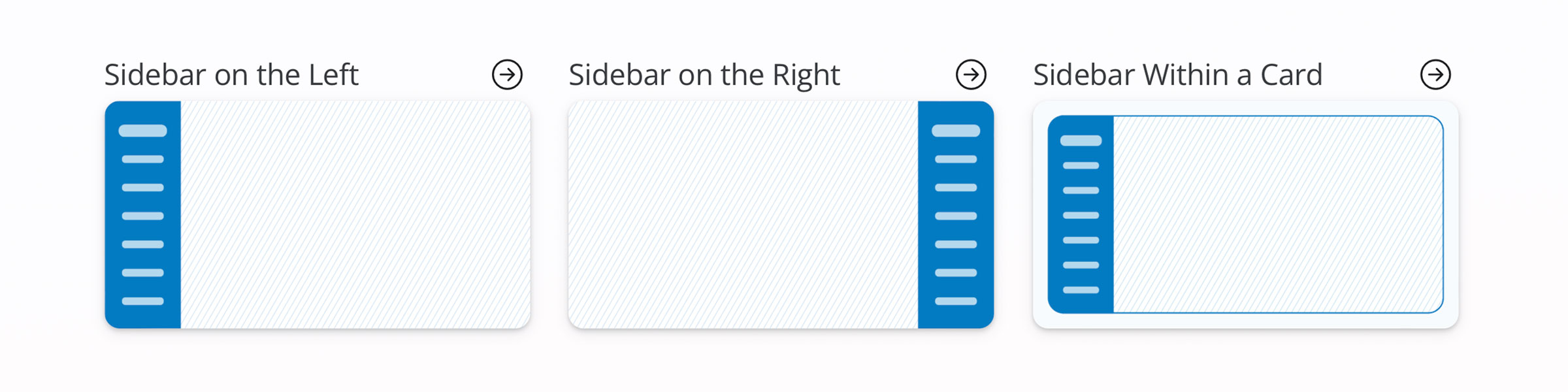 screenshot of the sidebar section on the main layout page