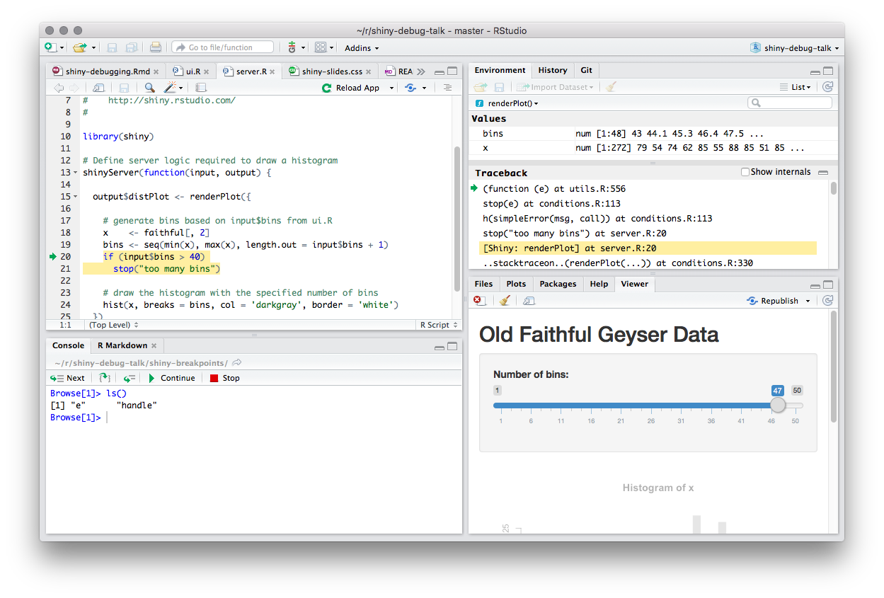 Code with sections highlighted associated with the error.
